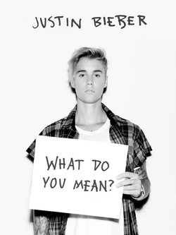 Justin Bieber promocionando 'What do you mean?' / Twitter