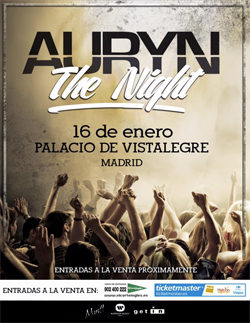 Auryn anuncia el evento 'The Night' para el 16 de enero de 2016 en el Palacio Vistalegre de Madrid