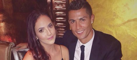 Claudia Sánchez y Cristiano Ronaldo en la presentación del perfume del futbolista