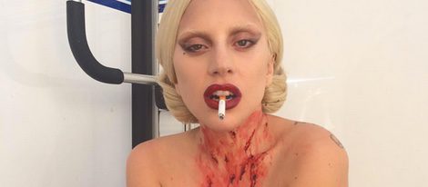 Lady Gaga, ensangrentada antes del estreno de 'AHS' | Foto: Instagram