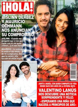 Mauricio Ochmann y Aislinn Derbez en la portada de ¡Hola! México