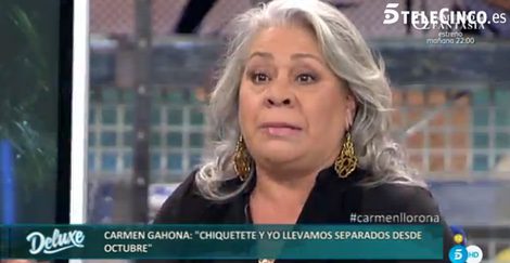 Carmen Gahona habla de su ruptura con Chiquetete en el 'Deluxe' / Telecinco.es