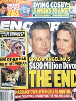 Portada con la noticia del divorcio | Foto:The National Enquirer