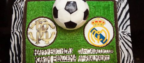 Tarta del cumpleaños de Karim Benzema. Imagen: Cavalli Club Dubai