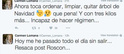 Tuits de la cuenta de Carmen Lomana: @Carmen_Lomana