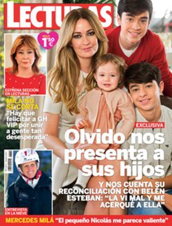 Olvido Hormigos presenta a su familia en la revista Lecturas