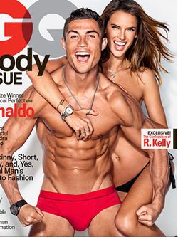 Cristiano Ronaldo y Alessandra Ambrosio en la portada de'The Body Issue' | Foto: GQ 