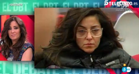 Carmen López viendo sus momentos más bajos en 'Gran Hermano VIP 4' / Telecinco.es