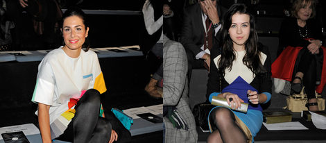 Nuria Roca y Andrea Guasch en el front row de Madrid Fashion Week