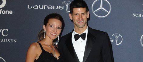 Novak Djokovic y Jelena Ristic en los premios Laureus