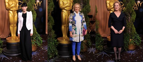 Rooney Mara, Glenn Close y Meryl Streep en la comida de los nominados a los Oscar 2012