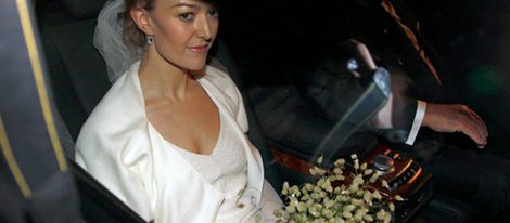 Marta Ortega a su llegada a su boda con Sergio Álvarez