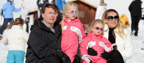 El Príncipe Johan Friso con su familia en la nieve