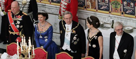 El Rey de Noruega, la Reina Silvia, el Rey Constantino, la Princesa Mary y Pentti Arajärvi