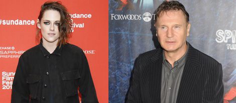 Liam Neeson y Kristen Stewart relacionados en una relación amorosa.