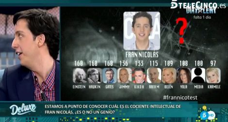 Fran Nicolás antes de conocer su cociente intelectual / Telecinco.es