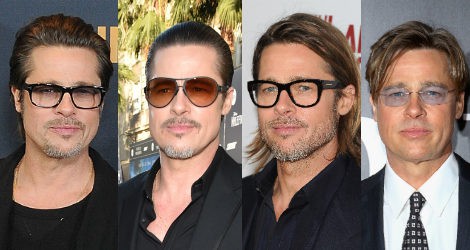Distintos looks de Brad Pitt con gafas de ver | Getty