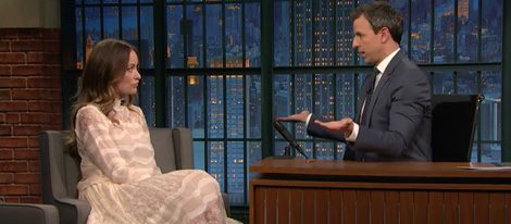 Olivia Wilde entrevistada en 'Late Night with Seth Meyers'