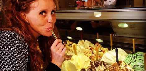 María Castro degustando los helados italianos / Instagram