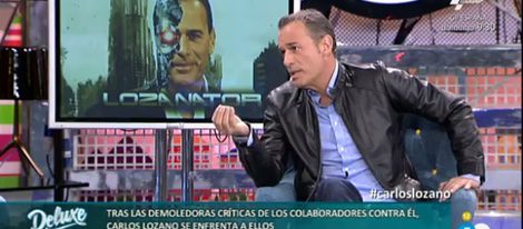 Carlos Lozano explicando la situación con su expareja en 'Sálvame Deluxe'/ Imagen: telecinco.es