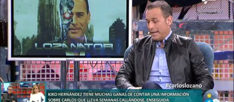 Tensión de Carlos Lozano durante 'Sálvame Deluxe' /Imagen: telecinco.es