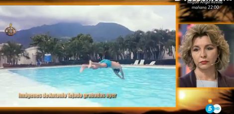 Antonio Tejado en la piscina tras abandonar 'Supervivientes 2016' / Telecinco.es