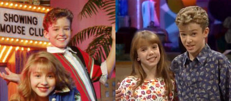 Justin Timberlake con Christina Aguilera y Britney Spears en 'The Mickey Mouse Club'
