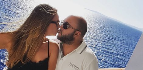 Kiko Rivera e Irene Rosales besándose en el crucero / Instagram