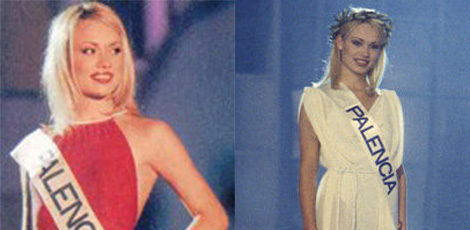 Patricia Conde en el certamen de Miss España 1998 representando a Palencia 