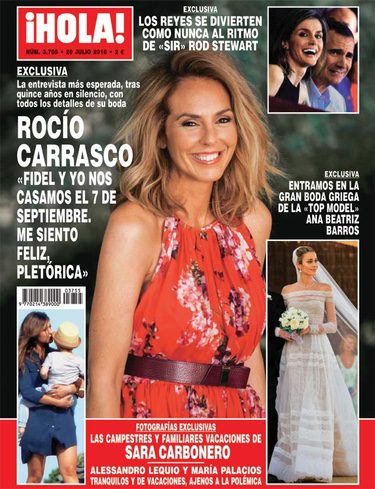 Rocío Carrasco protagoniza la portada de la revista Hola