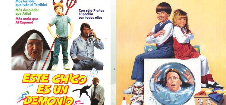 Michael Oliver en los carteles de las películas de 'Este niño es un demonio'