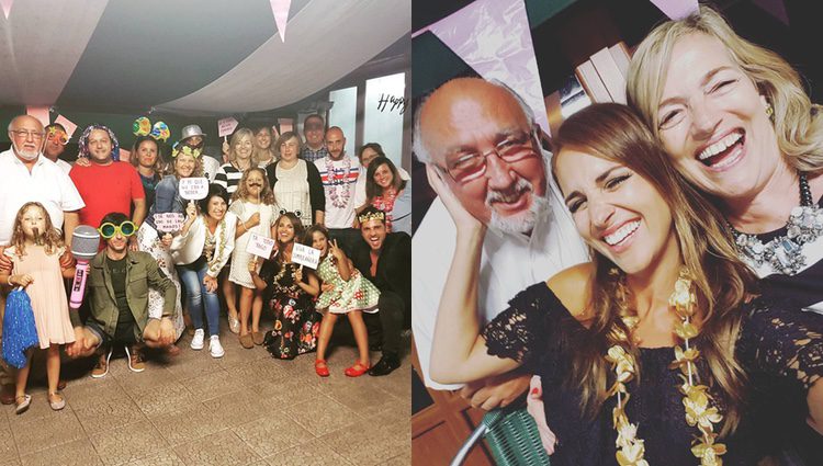 Dos momentos de la fiesta del cumpleaños de Paula Echevarría / Instagram