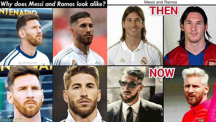 Memes sobre el parecido de Messi y Ramos | Redes sociales