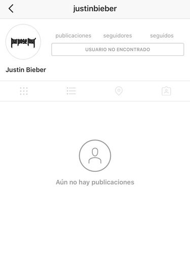Cuenta de Instagram de Justin Bieber eliminada