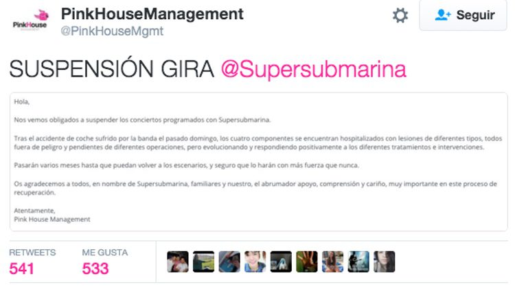 Nuevo comunicado de los representantes de Supersubmarina