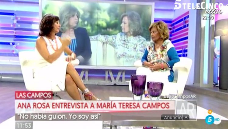 María Teresa Campos en el programa de Ana Rosa