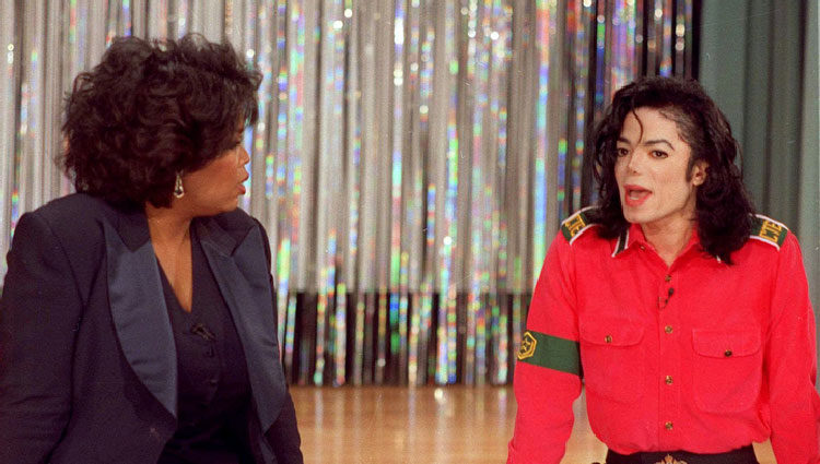 Michael jackson con Oprah Winfrey en su talk show