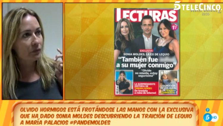 Olvido Hormigos hablando de la entrevista de Sonia Moldes / Telecinco.es