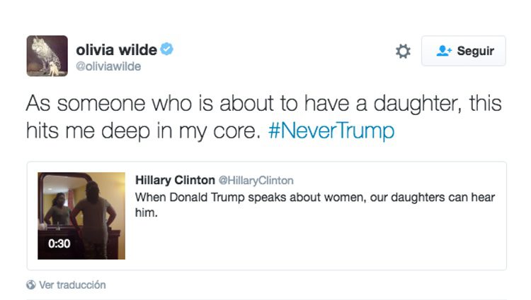 Tuit de Olivia Wilde revelando el sexo de su bebé