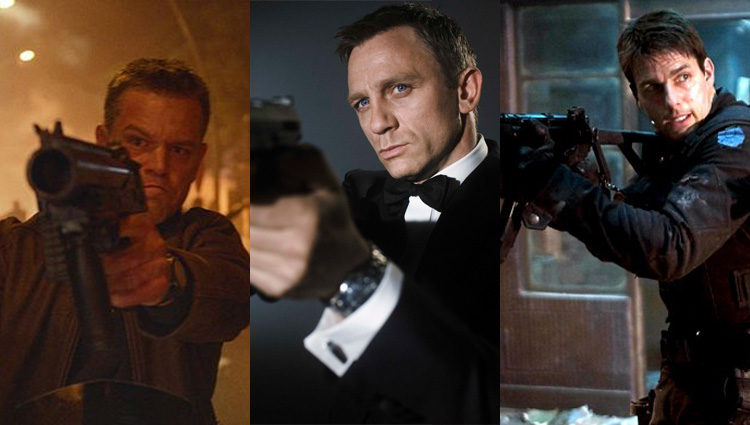 Matt Damon, Daniel Craig y Tom Cruise en la piel de Jason Bourne, James Bond y Ethan Hunt