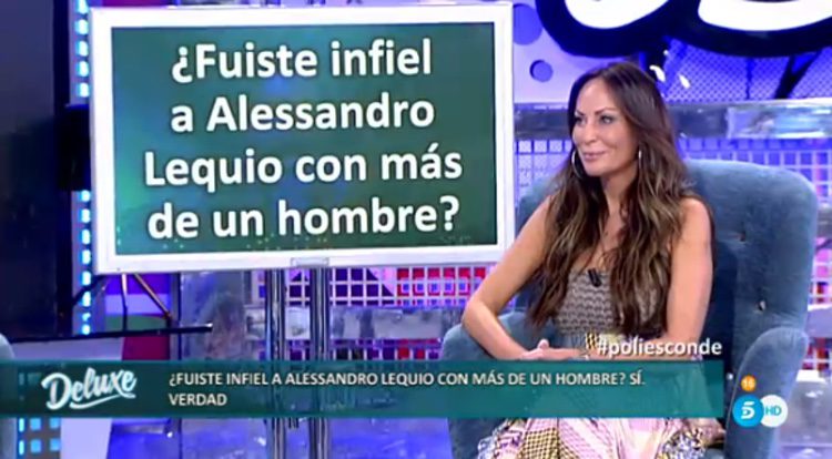 Sonia Moldes confiesa que le fue infiel a Lequio / Telecinco.es
