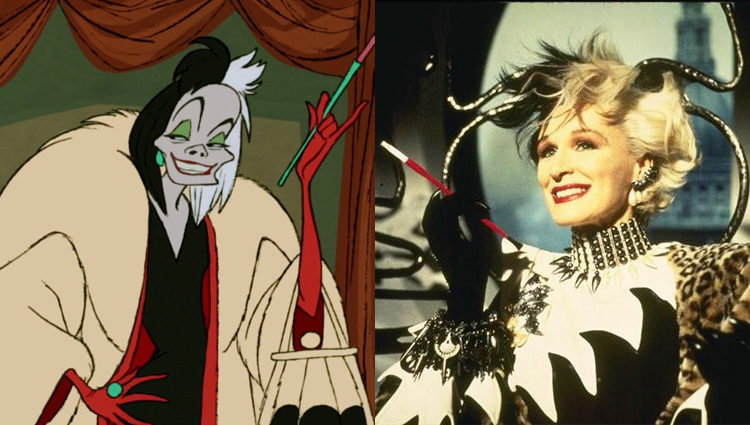 Glenn Close dio vida a la versión animada de Cruella de Vil en '101 Dálmatas'