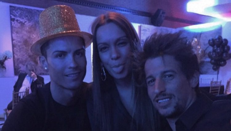 Cristiano Ronaldo con Filipa Santos y Fabio Coentrao el día de su 30 cumpleaños / Instagram