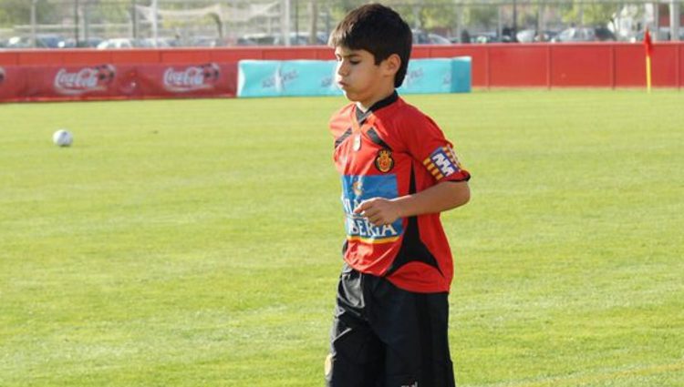 Marco Asensio cuando era un niño y jugaba en Mallorca