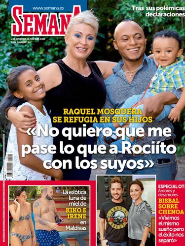 Raquel Mosquera son sus hijos e Isi en la portada de Semana