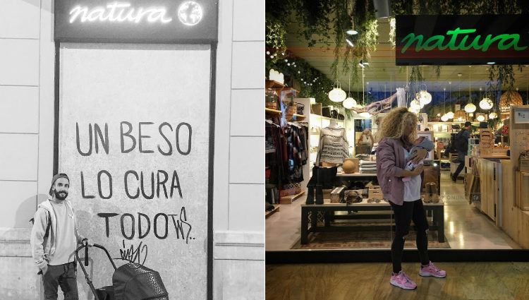 Juanma y Azahara posan con su hija frente a la tienda que lleva su nombre | Instagram