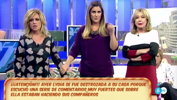 Carlota Corredera intentando poner paz / Telecinco.es