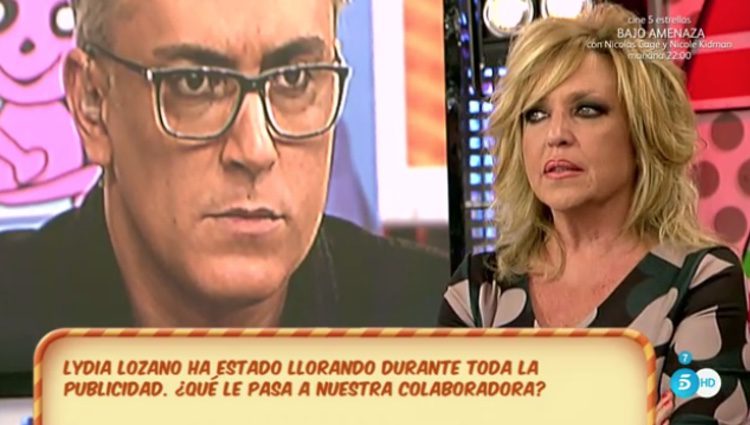Lydia Lozano derrumbada / Telecinco.es