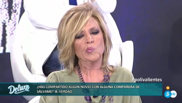 Lydia Lozano escuchando la respueta de Mila Ximénez / Telecinco.es