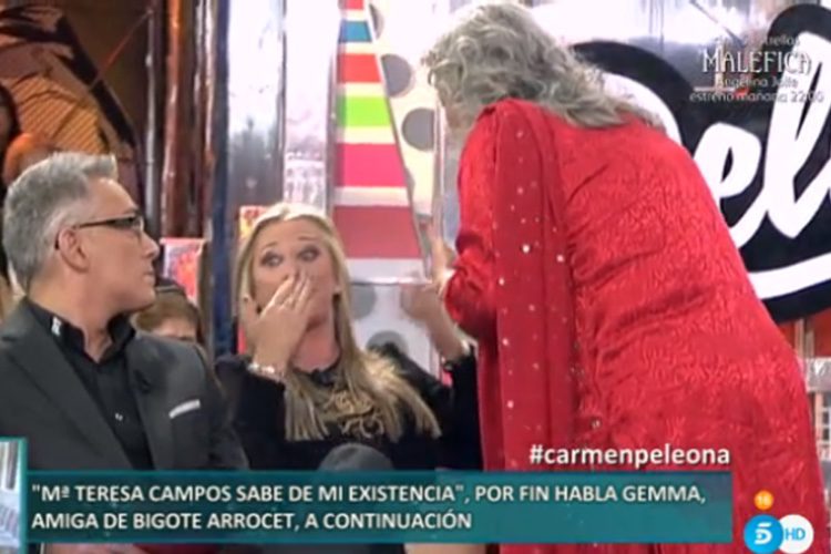 Carmen Gahona durante su entrevista en 'Sálvame Deluxe' / Foto: Telecinco.es
